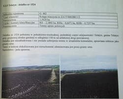 działka nr 1524 o pow. 3,5620ha