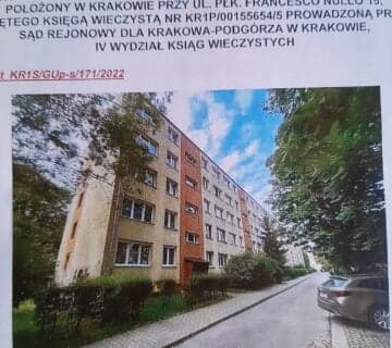 Syndyk sprzeda nieruchomość sygn.akt.KR1S/GUp/56/2024.